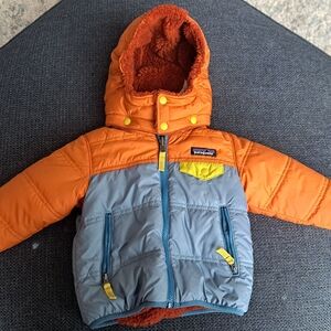 Orange and Gray Hooded Jacket